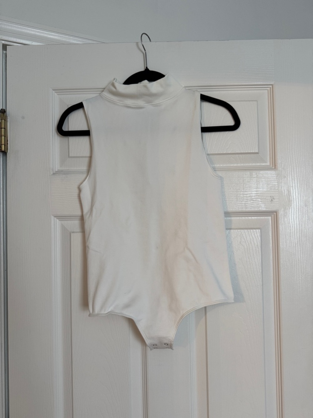 Off White Mock Neck Bodysuit